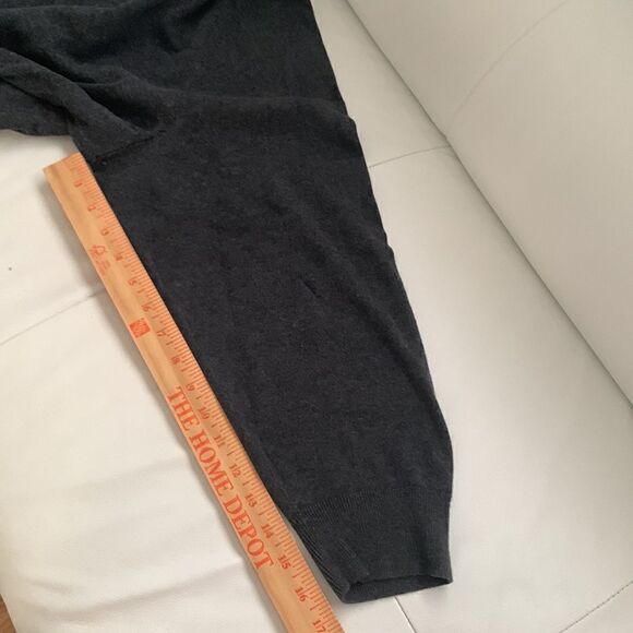 HB Cotton Gray 1/4 Zip Front Mock Neck Sweater Pullover Size 2XL - Picture 5 of 9